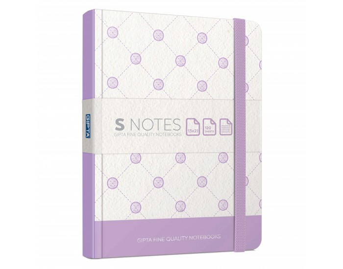 Gipta S-notes Тетрадка 13 x 21 cm, кремава, широки редове, твърда корица, с ластик, 120 листа Gipta S-notes Тетрадка 13 x 21 cm, кремава, широки редове, твърда корица, с ластик, 120 листа