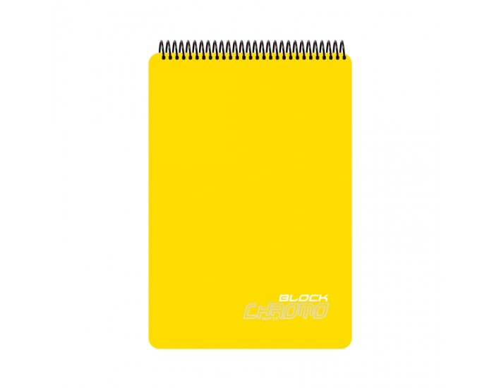 Gipta Chromo Block Пад А4, офсет бял, широк ред, микроперфорация, PP корица, със спирала, 80 листа Gipta Chromo Block Пад А4, офсет бял, широк ред, микроперфорация, PP корица, със спирала, 80 листа