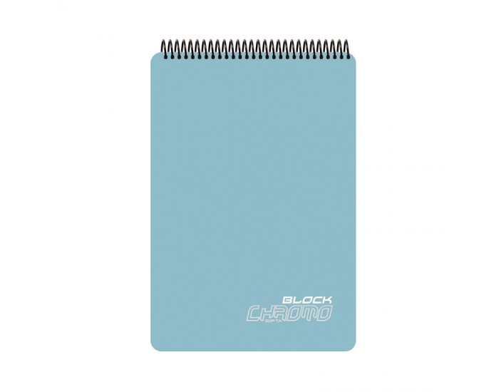 Gipta Chromo Block Пад А4, офсет бял, широк ред, микроперфорация, PP корица, със спирала, 80 листа Gipta Chromo Block Пад А4, офсет бял, широк ред, микроперфорация, PP корица, със спирала, 80 листа