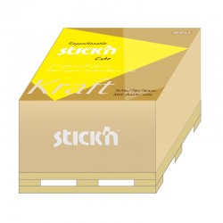 Stick'n Самозалепващи листчета Kraft, 76 x 76 mm, 400 листа - Хартия и документи