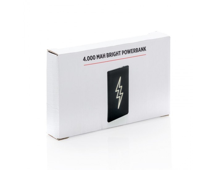 XD Мобилна батерия Light Bank, 4000 mAh, черна