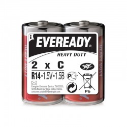 Energizer Цинкова батерия Eveready, HD, C, 1.5V, 2 броя във фолио - Офис аксесоари