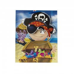 Emma Подаръчен плик, A4, пират, с подарък маска пират - Emma