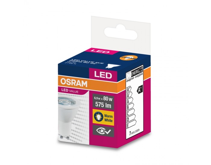 Osram Kрушка LED, GU10, 6.9W, 230V, 575 lm, 2700K