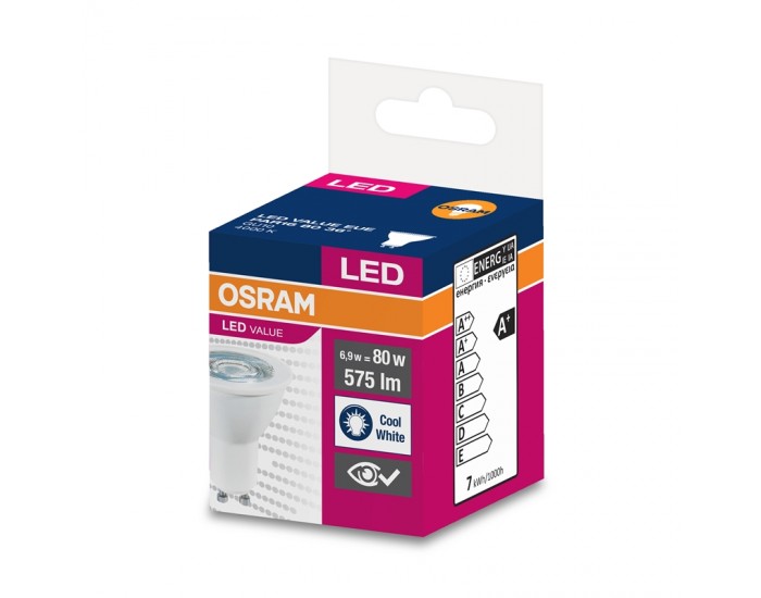 Osram Kрушка LED, GU10, 6.9W, 230V, 575 lm, 4000K
