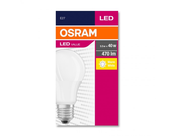 Osram Kрушка LED, E27, 6W, 230V, 470 lm, 2700K