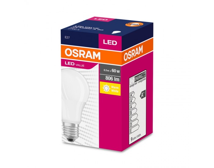 Osram Kрушка LED, E27, 9W, 230V, 806 lm, 2700K