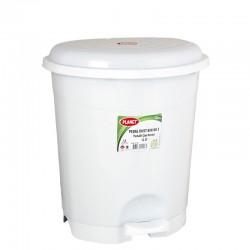 Planet Кош за отпадъци, с педал, пластмасов, 22 L, бял - Кухненски аксесоари