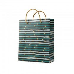 Gipta Подаръчна торбичка Xxsmall Dots, с конопени дръжки, 108 х 60 х 175 mm - Сувенири, Подаръци, Свещи
