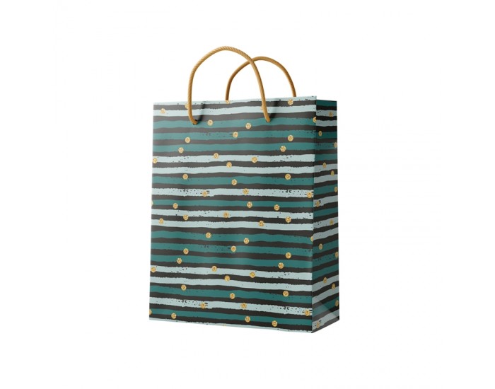 Gipta Подаръчна торбичка Xxsmall Dots, с конопени дръжки, 108 х 60 х 175 mm