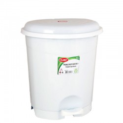Planet Кош за отпадъци, с педал, пластмасов, 50 L, бял - Кухненски аксесоари