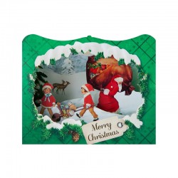 Gespaensterwald 3D Картичка Merry Christmas, зелена - Хартия и документи