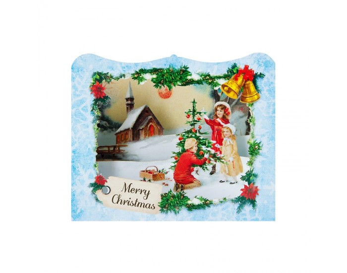 Gespaensterwald 3D Картичка Merry Christmas, украсяване на елха Gespaensterwald 3D Картичка Merry Christmas, украсяване на елха