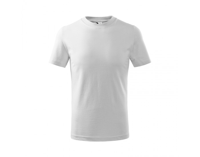 Malfini Детска тениска Basic 138, размер 110 cm, възраст 4 години, бяла