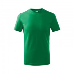 Malfini Детска тениска Basic 138, размер 110 cm, възраст 4 години, зелена - Декорации
