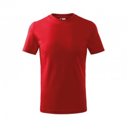 Malfini Детска тениска Basic 138, размер 110 cm, възраст 4 години, червена - Декорации
