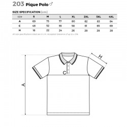 Malfini Мъжка тениска Pique Polo 203, размер M, червена - Декорации