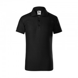 Malfini Детска тениска Pique Polo 222, размер 158 cm, възраст 12 години, черна - MALFINI