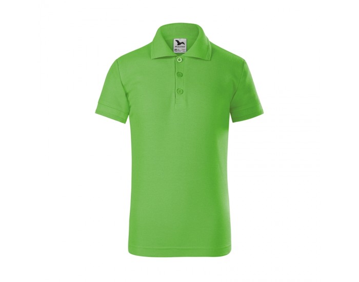 Malfini Детска тениска Pique Polo 222, размер 110 cm, възраст 4 години, зелена