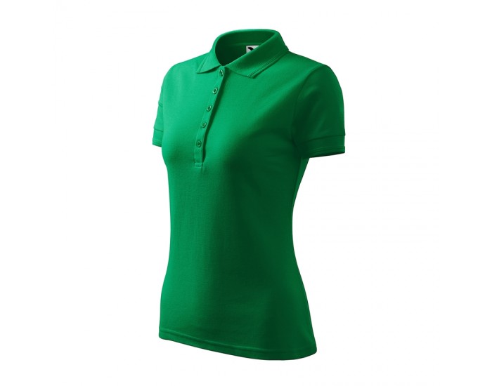 Malfini Дамска тениска Pique Polo 210, размер XXL, зелена