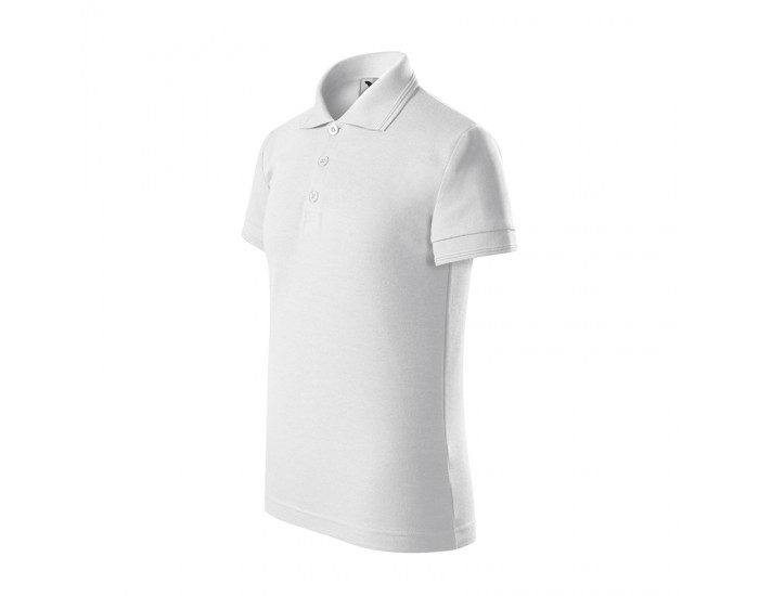 Malfini Детска тениска Pique Polo 222, размер 158 cm, възраст 12 години, бяла