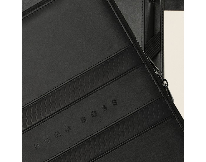 Hugo Boss Конферентна папка Tire, A4, черна, с включен пад за писане Hugo Boss Конферентна папка Tire, A4, черна, с включен пад за писане