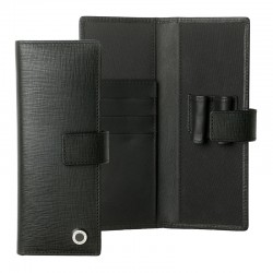 Hugo Boss Калъф Tradition, за две пишещи средства, кожен, черен, със закопчалка - Пишещи средства