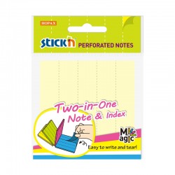 Stick'n Самозалепващи се листчета Perforated, 76 x 76 mm, пастелножълти, 80 листа - Хартия и документи
