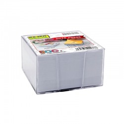 KEJEA Хартиено кубче, 75 x 75 mm, бяло, 500 листа, с пластмасова поставка - Kejea