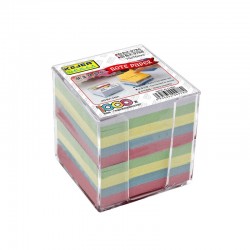 KEJEA Хартиено кубче, 75 x 75 mm, цветно, 1000 листа, с пластмасова поставка - Хартия и документи