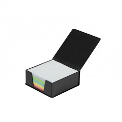KEJEA Хартиено кубче, 75 x 75 mm, цветно, 300 листа, с кожена поставка и капак - Хартия и документи