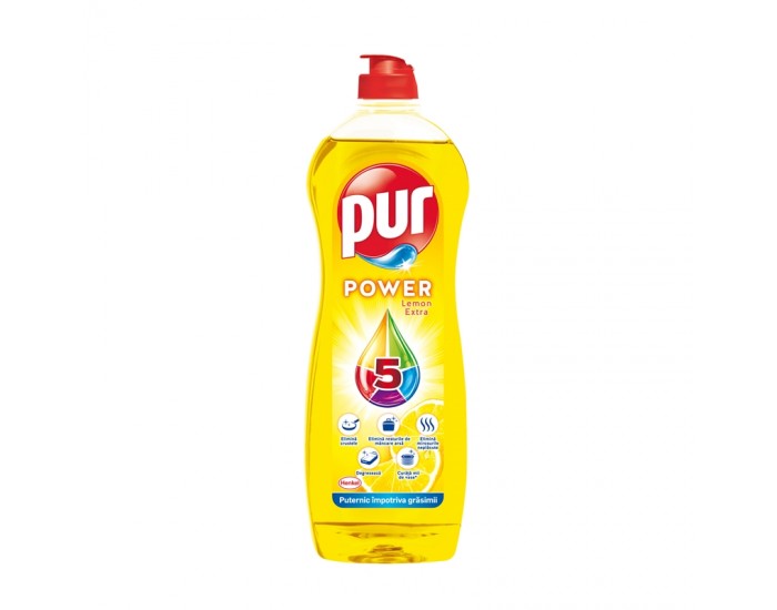 Pur Препарат за миене на съдове Duo Power, лимон, 750 ml
