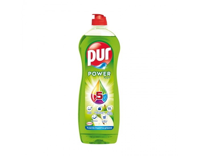 Pur Препарат за миене на съдове Duo Power, ябълка, 750 ml