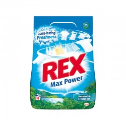 Rex Перилен препарат Amazonia Freshnes, прах, за бяло пране, 1.17 kg - Rex