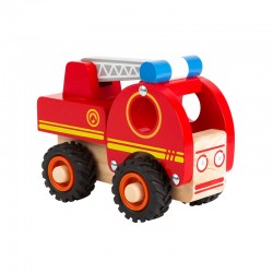 Small Foot Пожарна кола, дървена, 13 x 7 x 10 cm - Изкуство и забавление