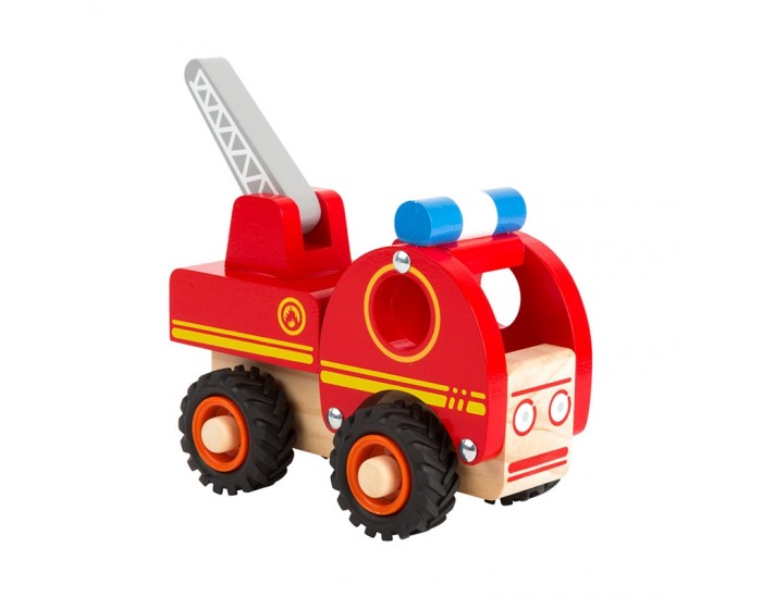 Small Foot Пожарна кола, дървена, 13 x 7 x 10 cm