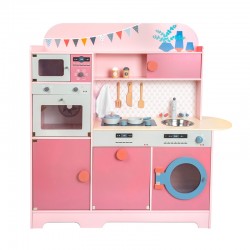 Small Foot Кухня за игра, 100 x 29 x 100 cm, розова - Изкуство и забавление