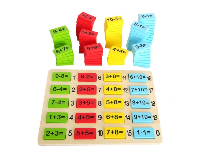 Small Foot Дъска Задачи по математика, с плочки, дървен, 111 части