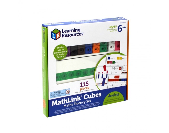 Learning Resources Кубчета Stem, математически, за сглобяване, 100 части