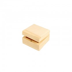 Creativ Company Кутия за бижута, дървена, 6 х 6 х 3.5 cm - Канцеларски материали