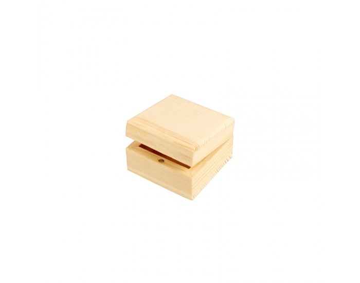Creativ Company Кутия за бижута, дървена, 6 х 6 х 3.5 cm