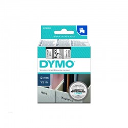 Dymo Лента 45010, 12 x 7 m, черни букви/прозрачен фон - Dymo