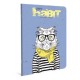 Gipta Habit Тетрадка А4, бяла, широки редове, картонена корица, 80 листа