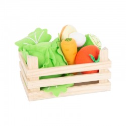 Small Foot Комплект зеленчуци, от плат, в кошница, 6 части - Изкуство и забавление