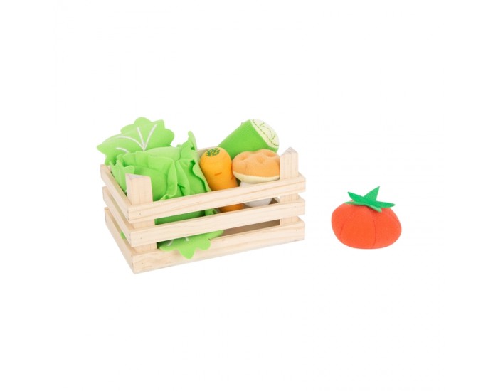 Small Foot Комплект зеленчуци, от плат, в кошница, 6 части