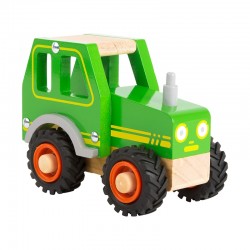 Small Foot Трактор, дървен, зелен, 13 х 7 х 10 cm - Small Foot