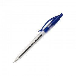 Milan Химикалка P1, автоматична, прозрачна, 1.0 mm, синя - Пишещи средства
