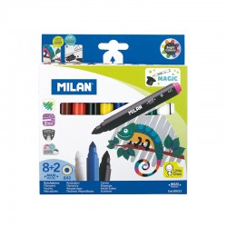 Milan Флумастери Maxi Magic, 8 цвята и 2 магични - Пишещи средства