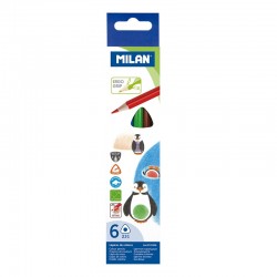 Milan Цветни моливи Triangular, 6 цвята - Канцеларски материали
