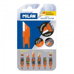 Milan Резервно острие Stick, за керамичен нож, в блистер - Канцеларски материали